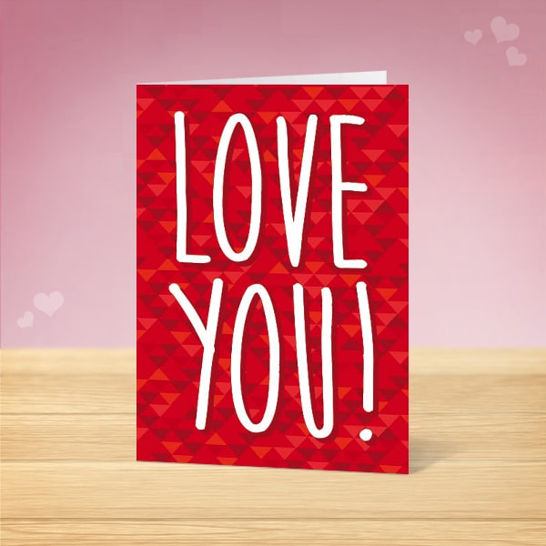 V16117 Love You Valentine’s Card Front