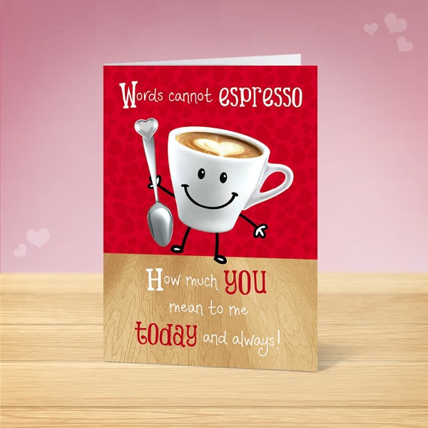 V16118 Espresso Valentine’s Card Front