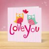 V16135 Love Owls Valentine’s Card Front