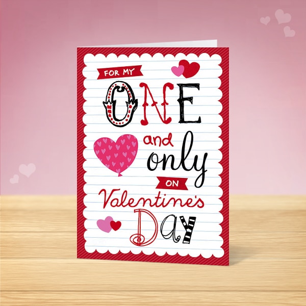 v16114 One and Only Valentine’s Card Front