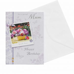 Birthday Card Mum<br/> Flowers and Butterflies