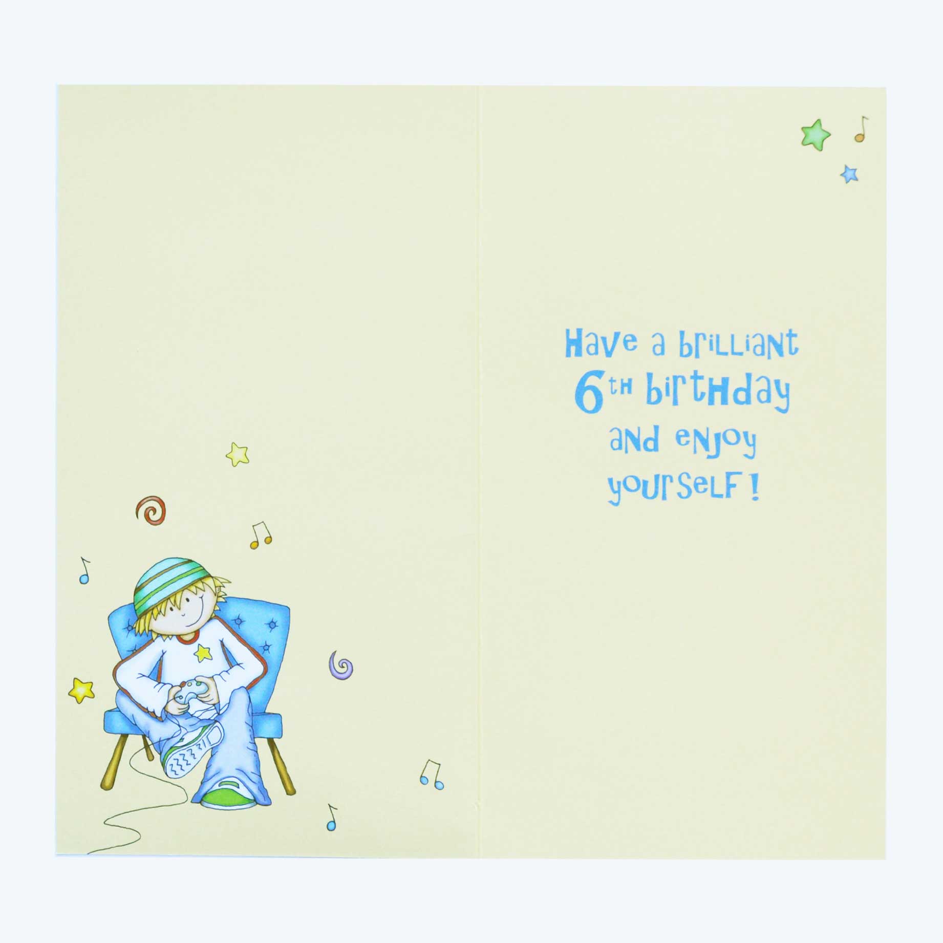 Birthday Card 6th Birthday Boy - Garlanna Greeting Cards