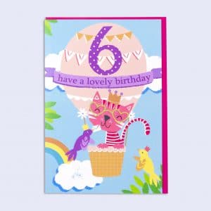 Rainbow <br/> 6th Birthday Card