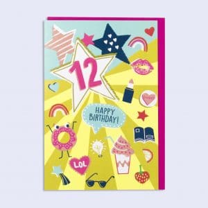 12th birthday girl card