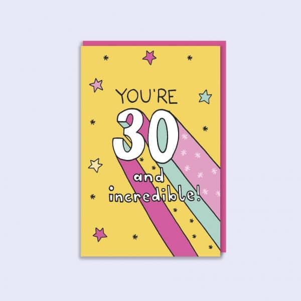 Pop 30th Birthday Card - Garlanna Greeting Cards
