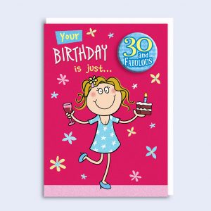 Just to Say <br/>Birthday Badge Card <br/> 30 and fabulous