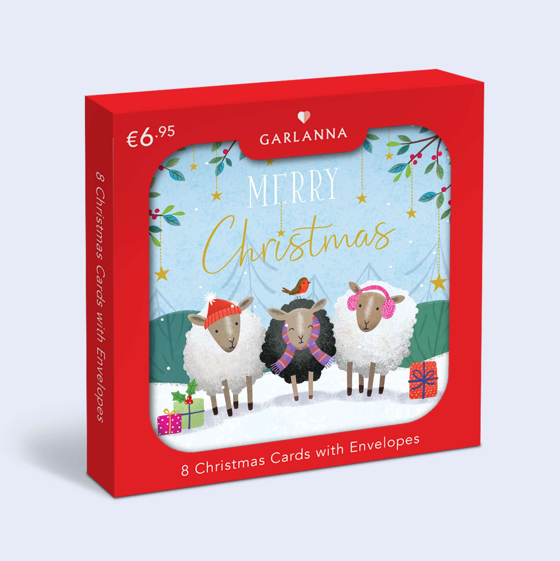 Marie Keating Christmas Card Sheep