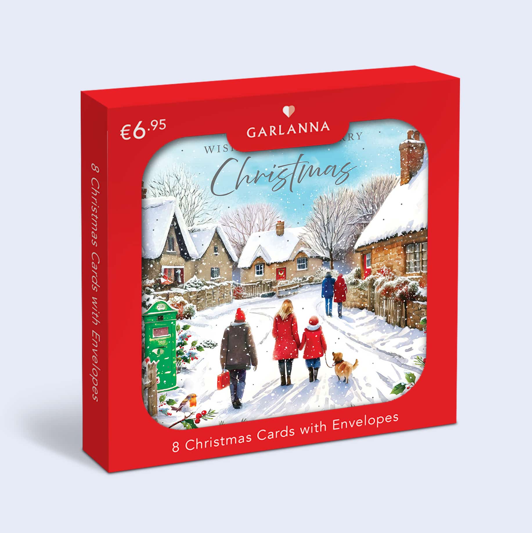 Marie Keating Christmas Card Snowy Village