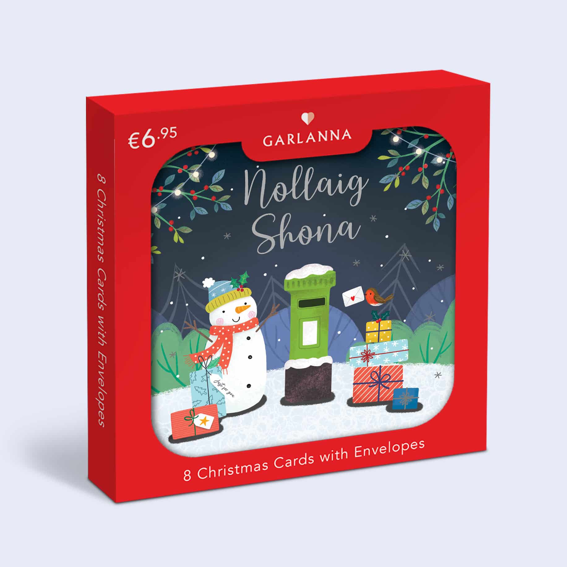 Marie Keating Christmas Card Santa and Post Box